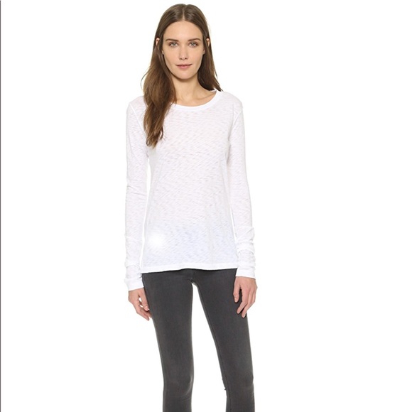 Rag and Bone Shirt Classic Slub Long Sleeve Tee - Picture 2 of 5